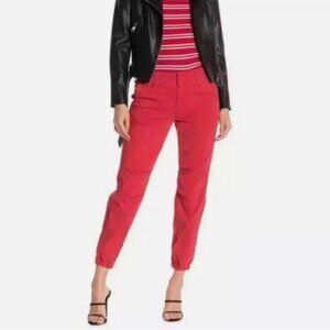 MOTHER No Zip Misfit Marker Red Jogger Pants 30